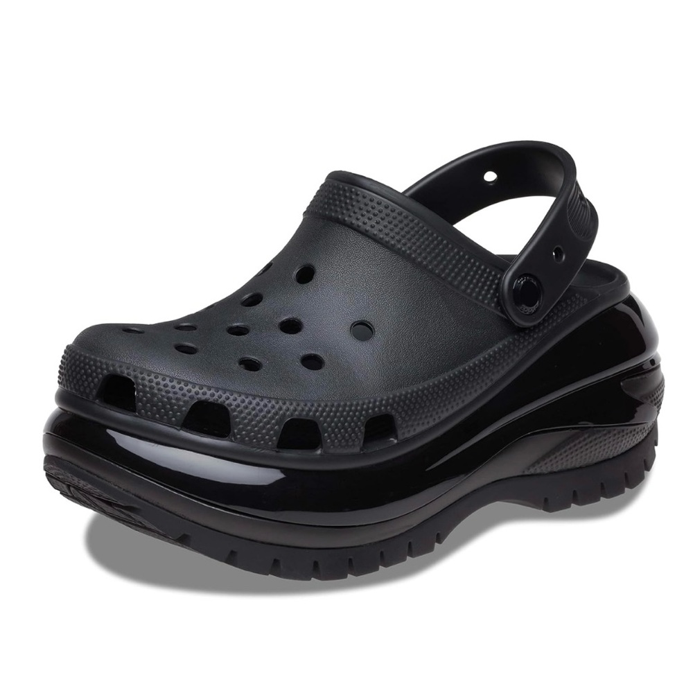 Crocs Unisex Mega Crush Clog Platform Black Sandal Men’s 7/Women’s 9